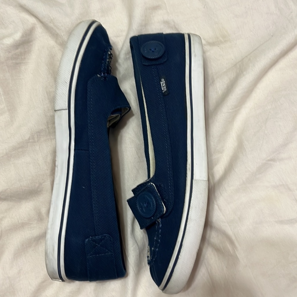 Classic Vans Beach Nautical Blue Canvas Slip On